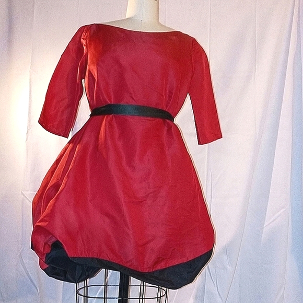 Katy rodriguez Silk Couture Bubble dress